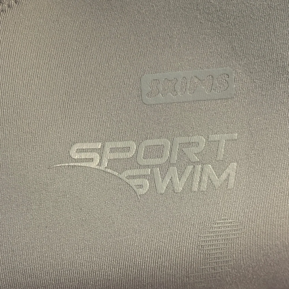 SKIMS Sport Swim Top Chrome Color
